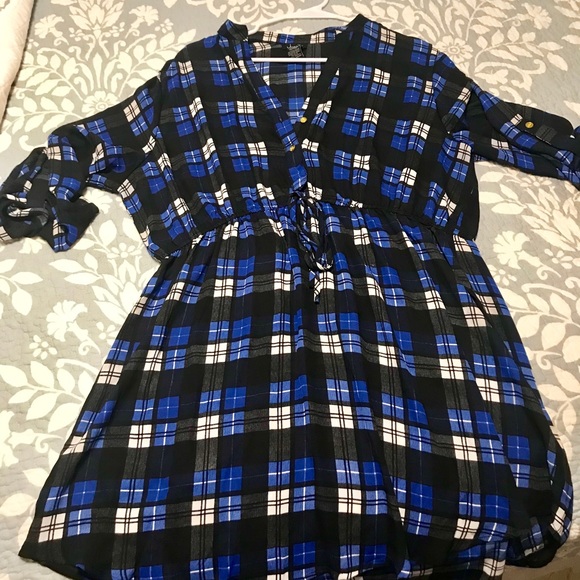 Justify Tops - Plaid Tunic Top